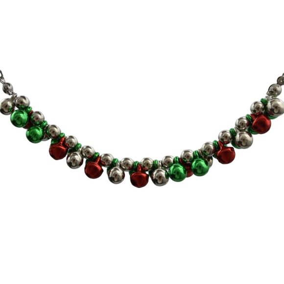 Claires Holiday Choker and Necklace Set With Jingle Bells Christmas Red Green - Picture 3 of 4